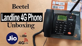 Landline 4G VOLTE Beetel Phone Unboxing With Sim Card amp Wifi [upl. by Atiruam143]