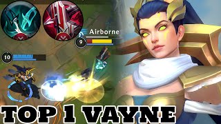 Wild Rift Vayne  Top 1 Vayne Gameplay Rank Grandmaster [upl. by Chloris]