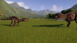 Carnotaurus vs Baryonyx vs Spinosaurus [upl. by Annayrb]