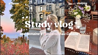 Study vlog  une semaine à l’uni au Canada travail amis cafés fall activities…🍂🌷🫶🏻 [upl. by Eanrahs]