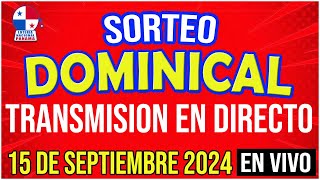 🔰🔰 EN VIVO SORTEO DOMINICAL 15 de SEPTIEMBRE de 2024  Lotería Nacional de Panamá [upl. by Jard]