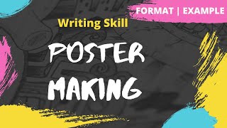 Poster Making  How to make a Poster  Format  Example  Writing Skills [upl. by Eivla679]