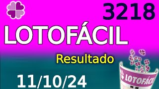 Resultado da LOTOFÁCIL 3218  Sorteio Especial Lotofacil 1110 [upl. by Bordiuk]