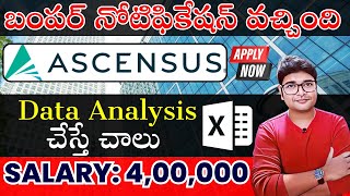 Ascensus Recruitment in Telugu  Ascensus Data Analyst jobs  Latest Jobs in Telugu [upl. by Akselav679]