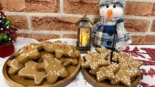 Easy Christmas Cookie Recipe  Classic Gingerbread men and stars [upl. by Ahrens]