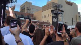 Die Antwoord live performance Jimmy Kimmel Live outdoors miniconcert [upl. by Adnolay497]