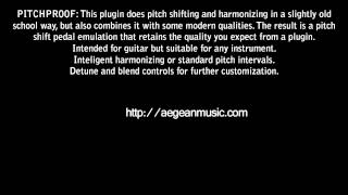 PitchProof Demo  An Old School Harmonizer Pitch Shifter Pedal Plugin [upl. by Edyaw716]