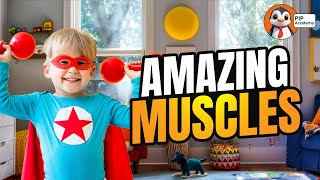 What are Muscles How to Grow BIG Muscles The Human Body Explained for Kids [upl. by Rosella]