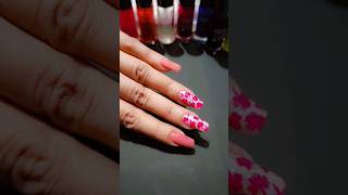 Beautiful nail design with sticker 💅😍💗nails naildesign nailart nailsart nailtutorial shorts [upl. by Atined]