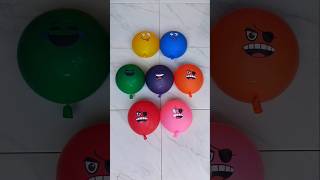 7 Emoticon Water Color Balloons Asmr Reverse Satisfying balloonpop balloonpopping waterballoons [upl. by Ocirederf]