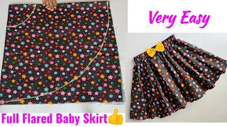 Full Circle  Flared Baby Skirt Cutting and Stitching [upl. by Enomad511]