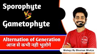 Alternation of generation in hindi  Sporophyte and Gametophyte in hindi  By Bioaman Bhaiya [upl. by Airdnaxila122]