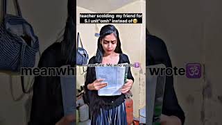 👩🏻‍🏫teacher scolding my friend🥺😣youtubeshorts support subscribe youtubevideo [upl. by Dudley]