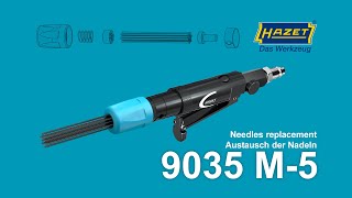 HAZET 9035 M5 Mini Needle Scaler – needle replacement  Mini Nadelentroster – Austausch der Nadeln [upl. by Ardis212]