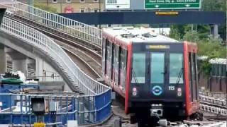 Mini footage  Docklands Light Railway DLR trains at Poplar London UK [upl. by Franciskus]