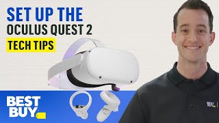 How To Set Up the Oculus Quest 2  Tech Tips from Best Buy [upl. by Fonzie]