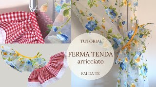 Idea di cucito fai da te 💡✂️🧵 Ferma tenda arricciato facilissimo  How to sew a curtain tie back [upl. by Armitage750]