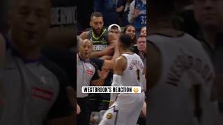 Russ ran at Gobert to defend Christian Braun 👀 [upl. by Fayina]