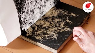 WOODCUT Tutorial Step by Step Relief Printmaking Techniques [upl. by Zobias638]