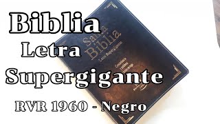 Biblia Reina Valera 1960  Letra Super Gigante  Color Negro  Índice [upl. by Orimar]