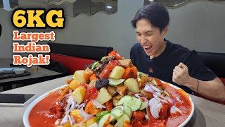 6KG LARGEST PLATE OF INDIAN ROJAK EATEN SOLO at Al Mahboob  Best Indian Rojak in Singapore [upl. by Raynold]