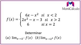 LÍMITE DE UNA FUNCIÓN DEFINIDA POR TRAMOS 2 [upl. by Joselow]