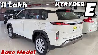 New TOYOTA HYRYDER E BASE MODEL 2024  New Updated URBAN CRUISER HYRYDER E White Colour Review [upl. by Lias959]