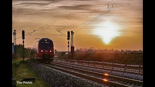 Zugverkehr in Zeithain am 18102024  Sonne Mond und Vectronen [upl. by Lleruj]