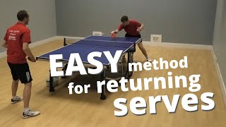 Easy method for returning serves beginner  intermediate level [upl. by Ahsemac319]