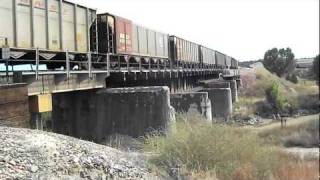 BNSF coal drag at Wendover WY [upl. by Aicella969]