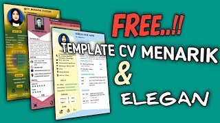 Template CV Menarik amp Elegan Terbaru Siap Kamu Edit [upl. by Otilesoj]