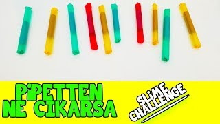 Pipetten Ne Çıkarsa Slime Challenge  Pipette Slime  Vak Vak TV [upl. by Atiuqrahs97]