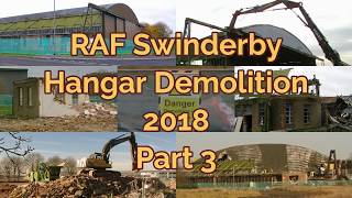 RAF Swinderby Hangar Demolition 2018  Part 3 [upl. by Politi]