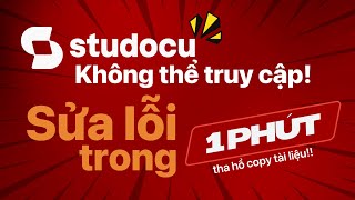 Studocu KHÔNG VÀO ĐƯỢC Fix Nhanh Trong 01 Phút  This site cant be reached [upl. by Noinatrad]