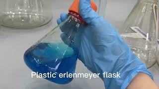 500ml Plastic Erlenmeyer Flask In Laboratory For Bacterial Culture [upl. by Neryt]