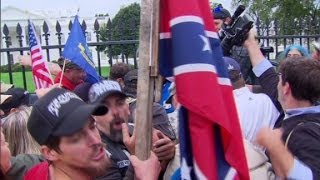 Veterans protest outside the White House [upl. by Ynaffad791]