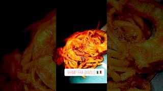 Easy shrimp pasta with spicy sauce👌🍝💯 pasta shrimp fresh seafood foodies eating [upl. by Elsey]