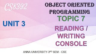 JAVA READING  WRITING CONSOLE [upl. by Menendez398]