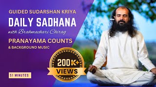 Pranayam Counts for Sudarshan Kriya  51 min  Art Of Living  daily Sudarshan Kriya practice [upl. by Tommi]