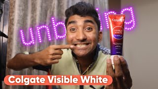 Colgate Visible White Purple Toothpaste for Teeth Whitening Teeth Whitening Colgate Toothpaste with [upl. by Elgna]