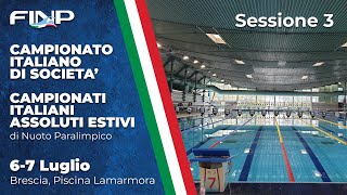 Campionati Italiani Assoluti Estivi FINP 2024  Brescia  Sessione 3 [upl. by Izogn]