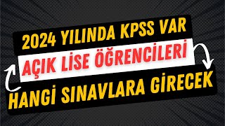 Açık Lise Öğrencilerinin 2024 Yılında Girecekleri Sınavlar [upl. by Anaidni246]