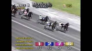 2003 Monticello Raceway MILLIE FILLY amp Driver Gary Messenger [upl. by Dnalram]