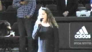 Amazing 9 Year Old Singer At Pro Basketball Game [upl. by Annais49]