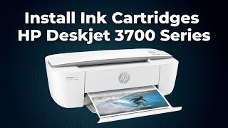 HP Deskjet 3700 Series 3772 How to Install Ink Cartridges Step By Step [upl. by Nylirrehs]