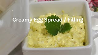 How to make Creamy Egg Spread  Filling saladeggsalad [upl. by Maiah]