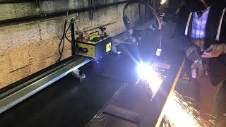 Gofer IV Plasma Cutting  beveling mild steel plate [upl. by Un]