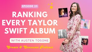 Ranking every Taylor Swift album  Create amp Consume Podcast  Episode 25 [upl. by Naoj]