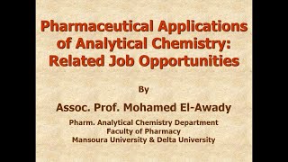 Pharmaceutical Applications of Analytical Chemistry amp Related Job Opportunities [upl. by Brit]