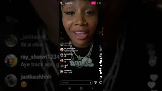 Jerrika Karlae IG okaykarlae Showing Her Music on Live Stream on July 20th 2020 [upl. by Knobloch31]